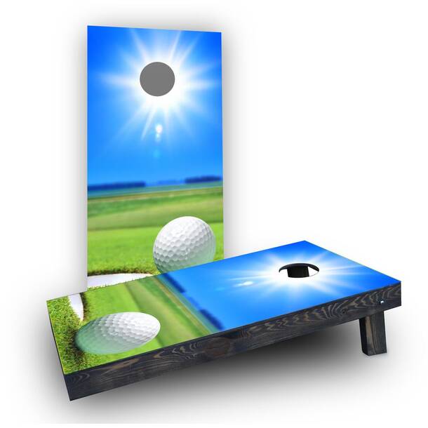 Custom Cornhole Boards Sunny Golf Cornhole Game Set & Reviews | Wayfair