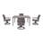 Abidur 4 - Person Wicker Patio Dining Set with Square Table-1849323127