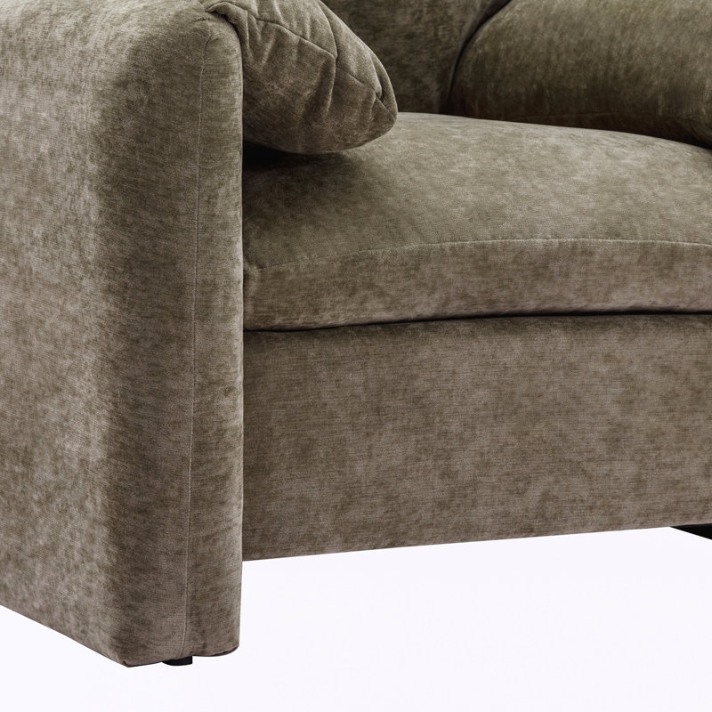 Fauteuil d'appoint simple surdimensionné, Green