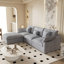 Canapé modulaire rembourré avec repose-pieds-110374989-110374990