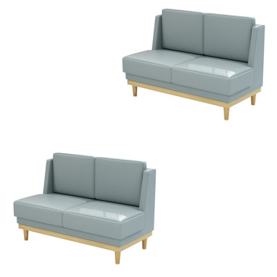 Banc rembourré en similicuir Modern Light Luxury