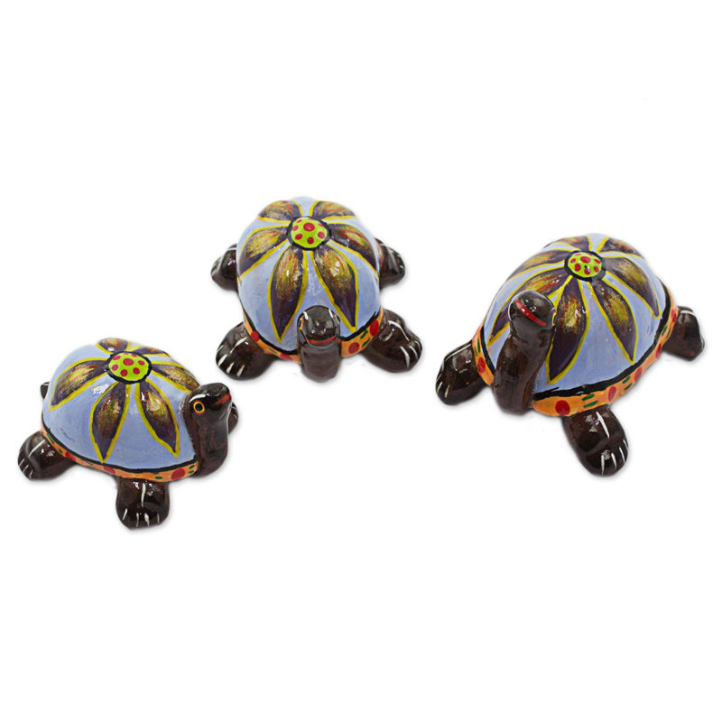 Sculpture en céramique de tortues Kalb