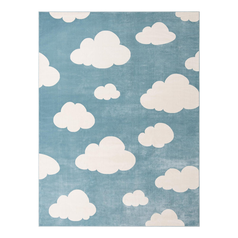 Unique Loom Clouds Whimsy Kids Rug, Rectangle 9' x 12'