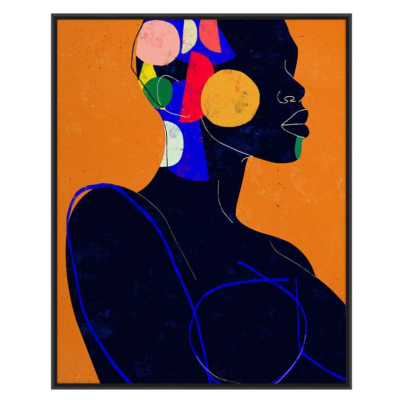Manga 7 Print by Luciano Cian, Black, 50" H x 40" W x 2.63" D