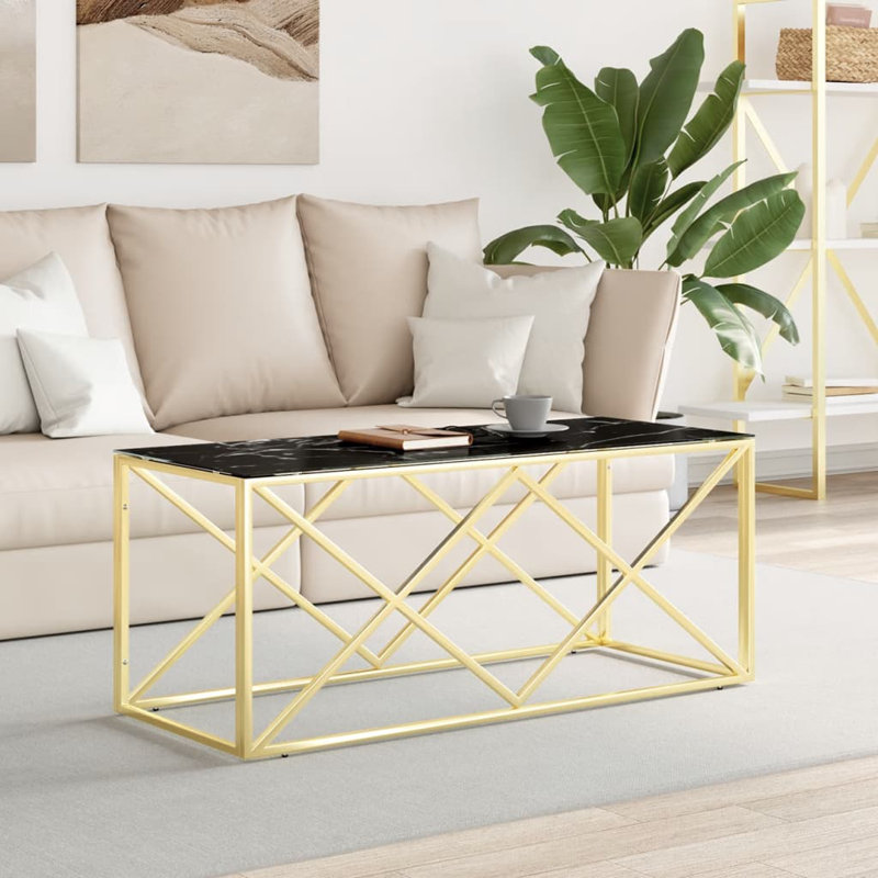 Nemacolin Frame Coffee Table, Gold, Transparent