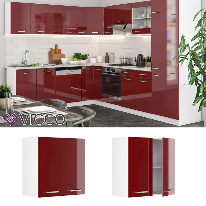 Lokman Matte Wall Unit, Red