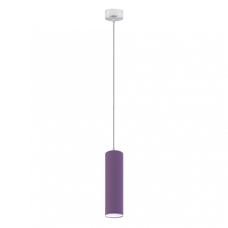 Murdoch 1 - Light Single Pendant, Brushed Nickel, Purple