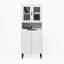 Tempered Glass Door Tall Storage Bookcase With Adjustable Board