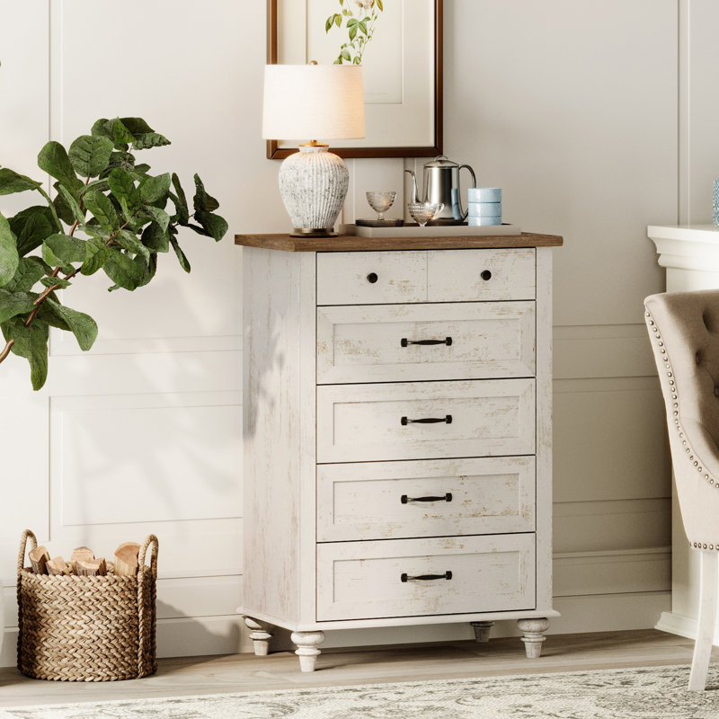Scarlett 5 - Drawer Dresser, Antique White
