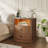 2 - Drawer Curved Nightstand With USB & Type-C Ports And Led Lighting, Storage Cabinet For Bedroom Or Living Room-356912456