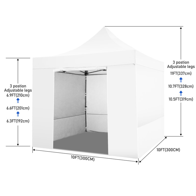 Tente 10 x 10 po , Blanc