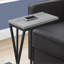 Table d'appoint, en forme de C, bout, côté, collation, salon, chambre à coucher, stratifié, métal, contemporain, moderne-378809371