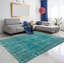 Tapis turquoise en laine noué à la main de conception unique 2000 pi 6 pi 10 po x 9 pi 10 po Olindo