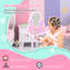 Dorazio Kids Dressing Table Girls Pink Wooden Kids Dressing Table & Stool