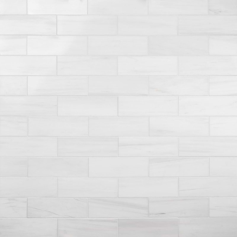 Bianco Dolomite 4x12 Polished Marble Subway Tile