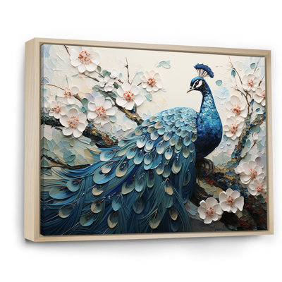 Flower Peacock S Vibrant Display I - Peacock Canvas Print Wall Art