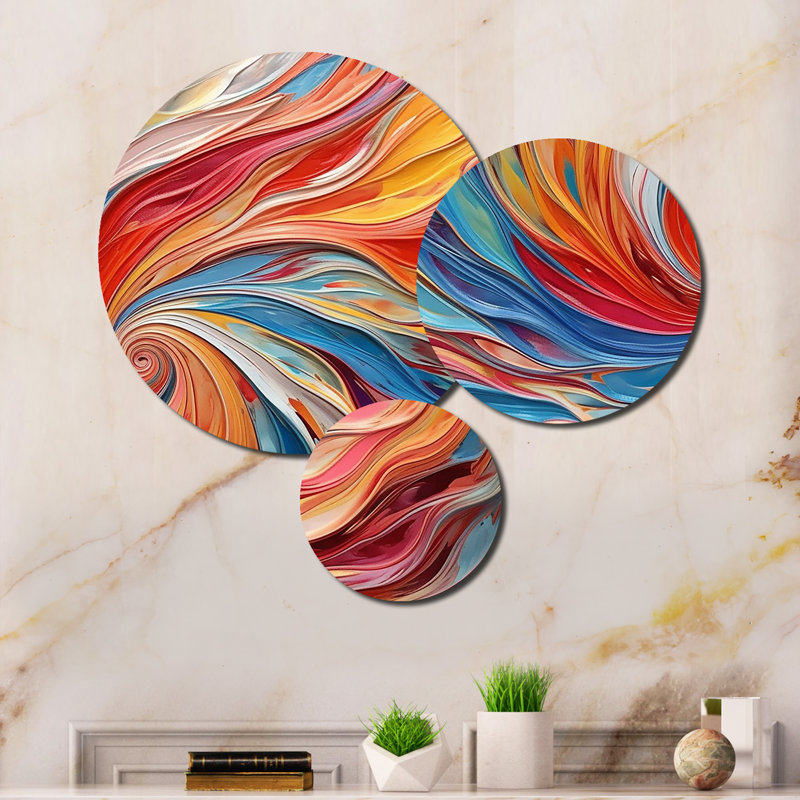 Ensemble de 3 décorations murales en métal