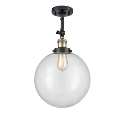 Plafonnier semi-encastré 1 lumière 12 "ciacchi