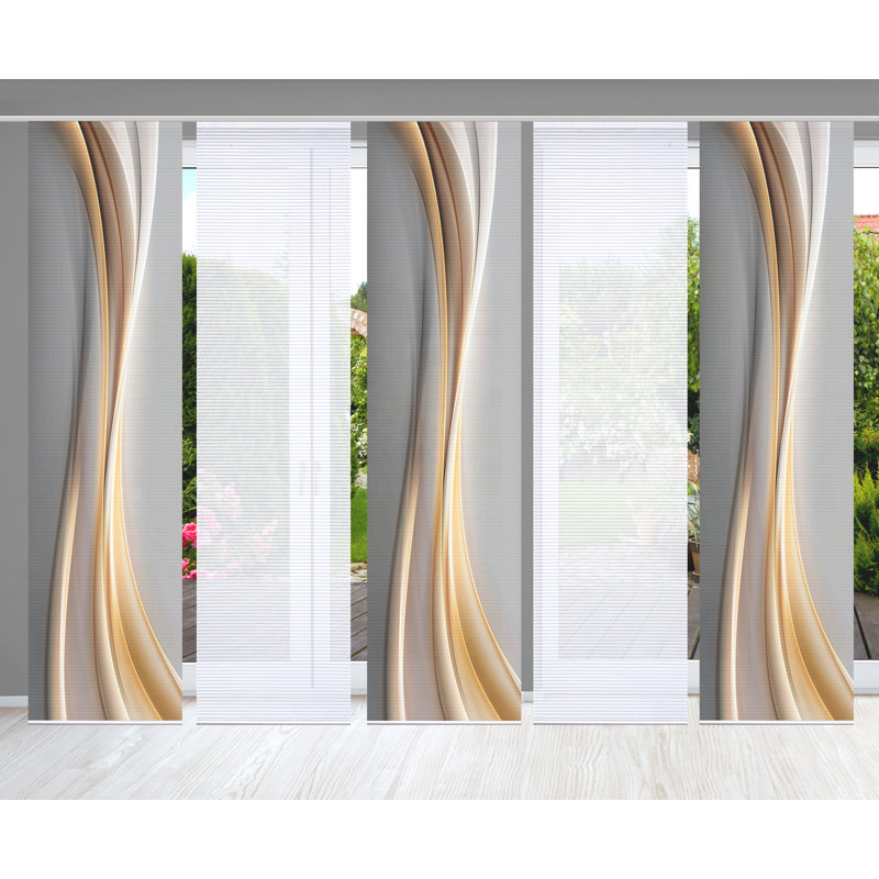 Semi Sheer Sliding Panel, Golden