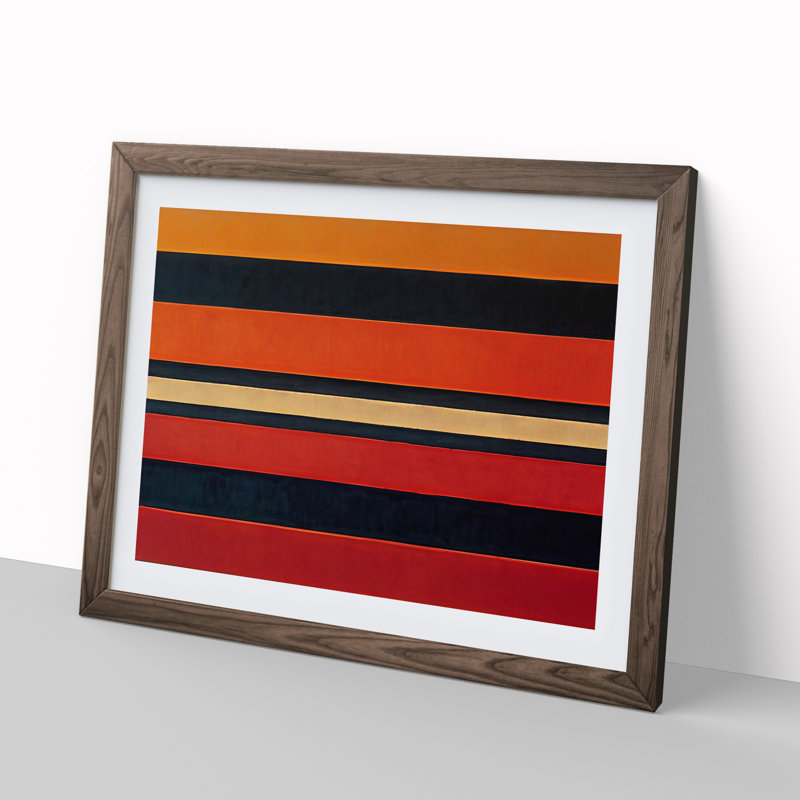 Incomparable Abstract - Single Picture Frame Print, 46cm H x 64cm W x 2cm D, Walnut