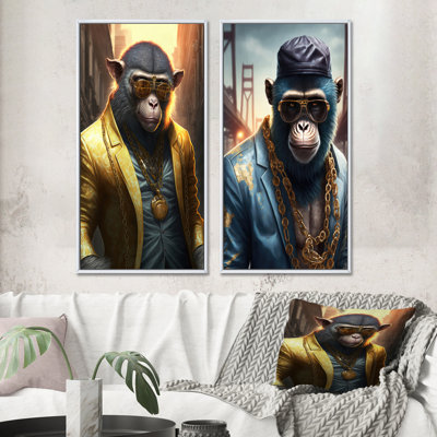 " Monkey Gangster In NYC " 2 - Pieces