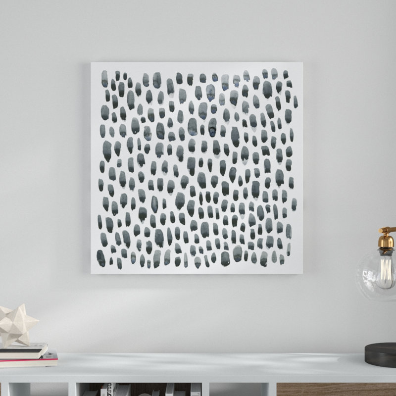Blue Gray Tessera II by Emma Scarvey - Wrapped Canvas Painting, 76cm H x 76cm W