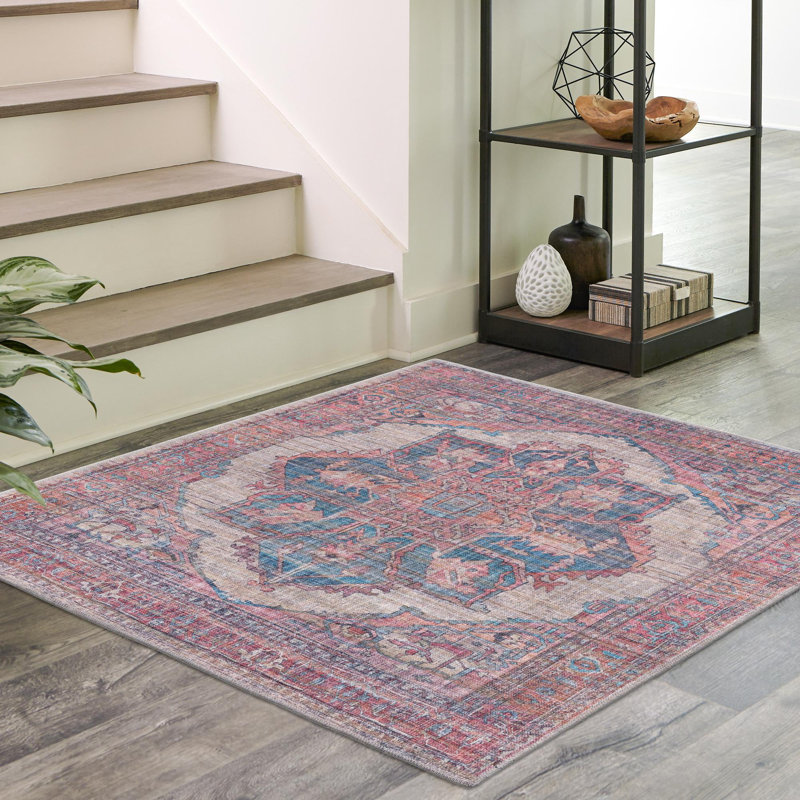 Haag Chenille Floral Indoor Rug, Square 7'10"