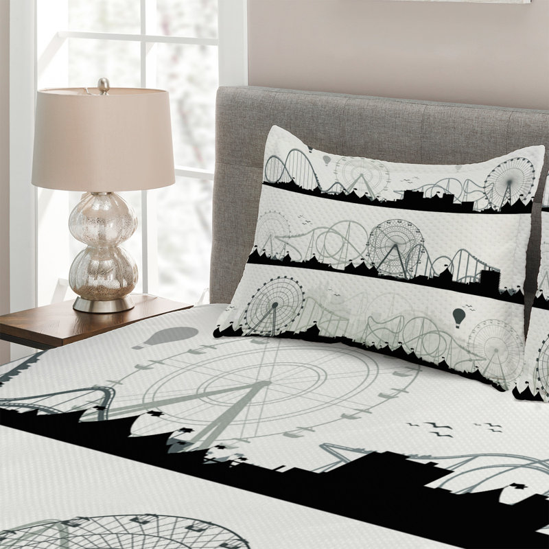 Modern & Contemporary Polyester Coverlet, King Bedspread + 2 Shams