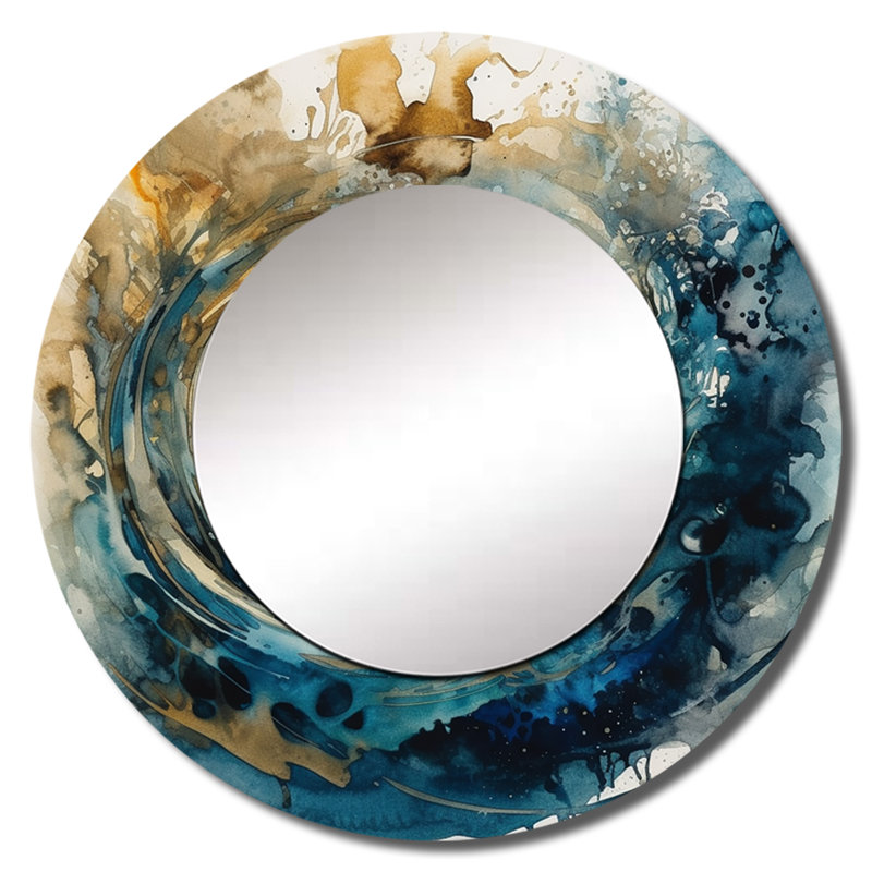 Encre liquide captivante Phennicie, 23 po x 23 po, Rond