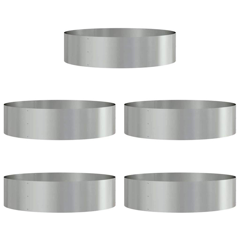 Planter Ring Garden Modern Round Decor Outdoor Steel Frame Enhancement, 20cmH x 80cmW x 80cmD