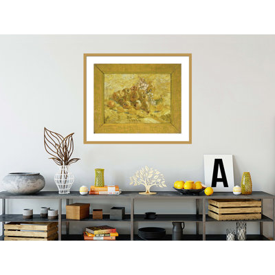 «Quinces Lemons Pears and Grapes» par Vincent van Gogh, impression giclée encadrée