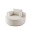 Fauteuil rond à compression de 55 po avec dossier rembourré et assise profonde-985195134