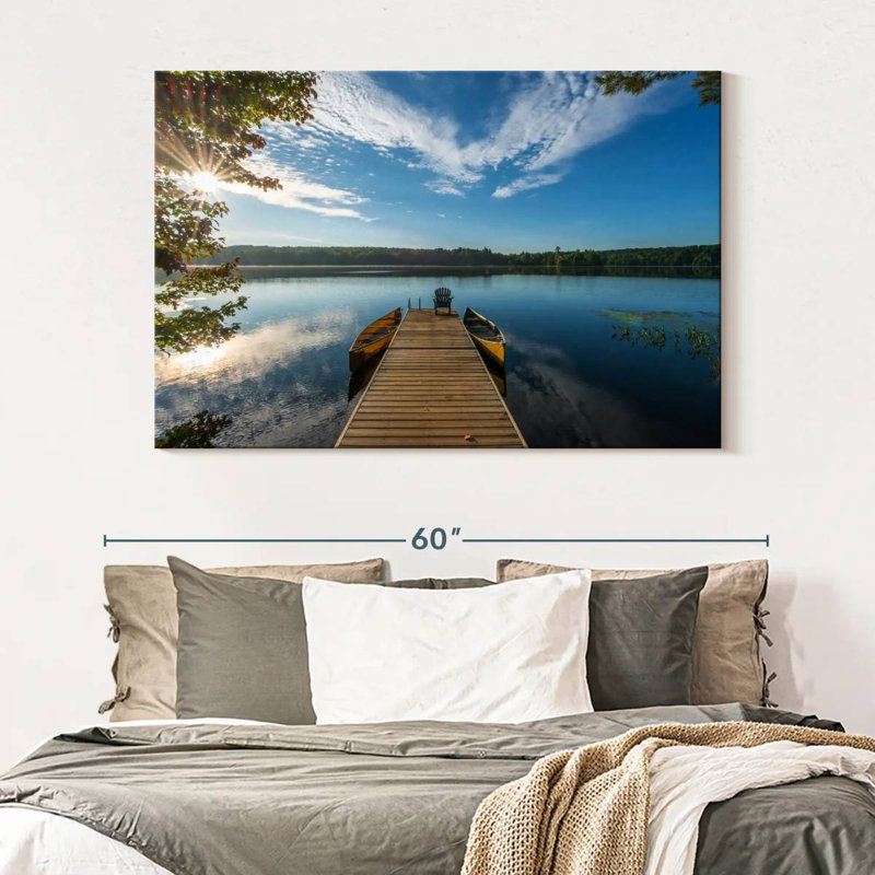 Dock on placid lake Aletra, H 34 po x l 51 po