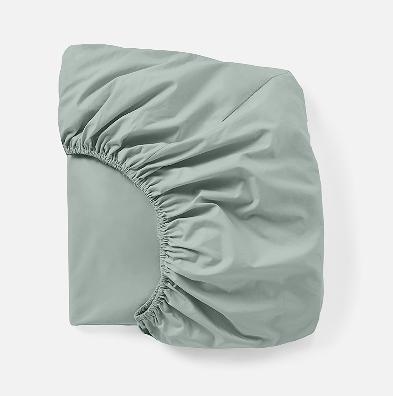 100% Cotton Percale Fitted Sheet, Twin Fitted Sheet, Seafoam