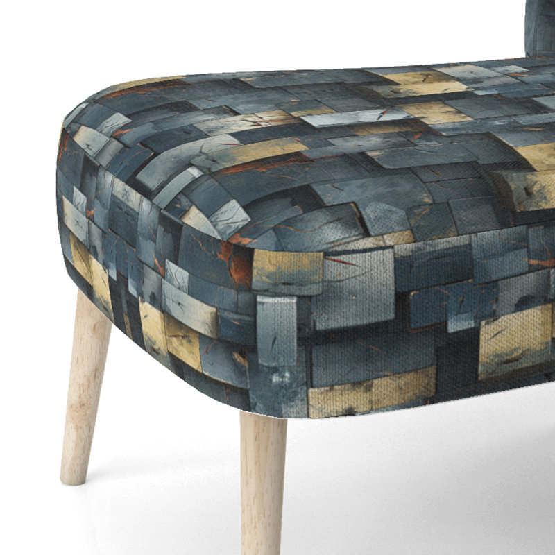 Illusion de mur industriel en béton - Chaise d'appoint rembourrée industrielle, chaise d'appoint grise