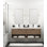 Modo 60" W Wall Mounted Double Bathroom Vanity