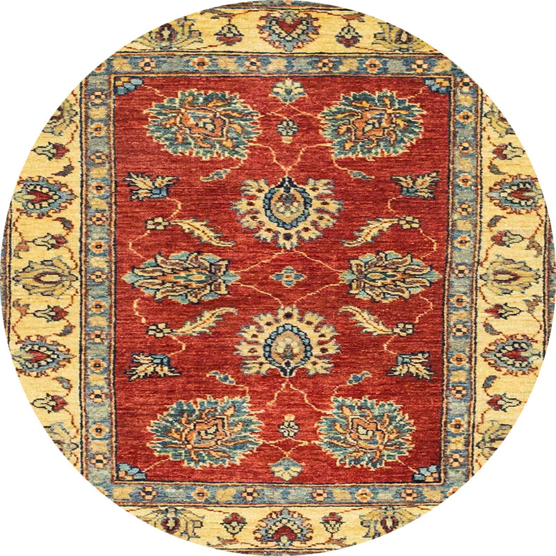 Abstract Indoor Rug, Round 6'