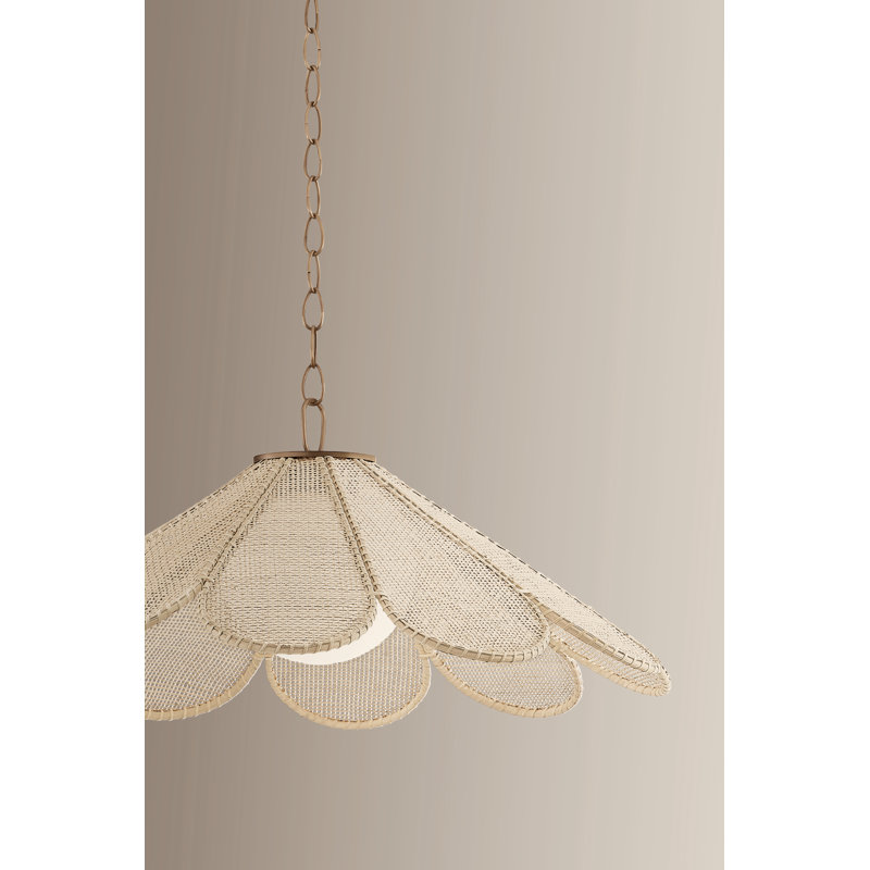 Petal Pendant by Lauren Liess x Troy, 19.5" H x 6" W x 0.75" D, 25W