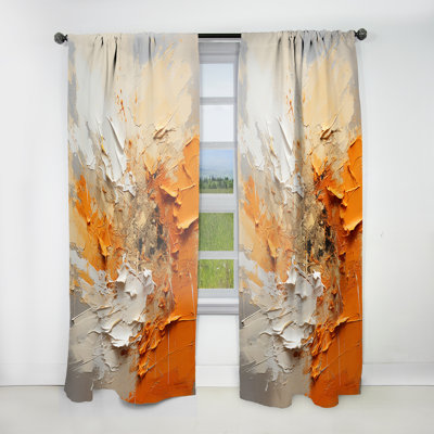 Mashburn - Painting Abstract Room Darkening Curtain - 1 Panels