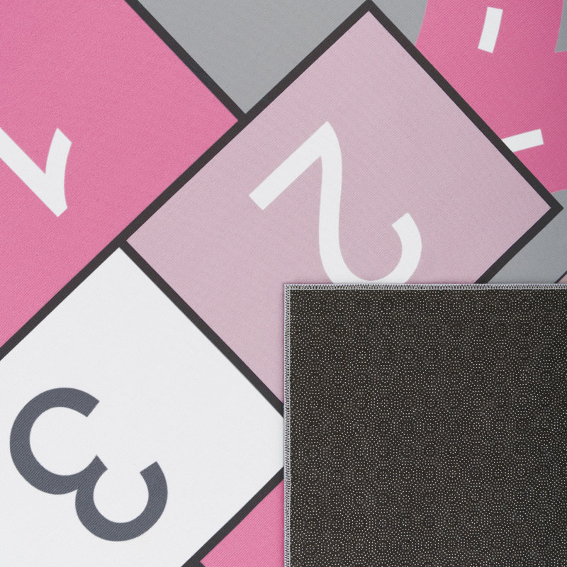 Delorenzo Children's Rug Street with Bouncy Box Game Power Loom Pink/Grey Rug, Rectangle 240 x 340cm