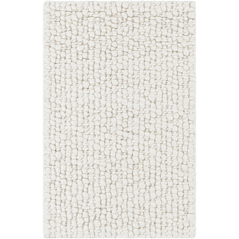 Tapis crème en laine tissé à la main Pigg, Rectangle 12 pi x 15 pi