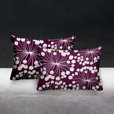 Floral Outdoor Reversible Throw Pillow