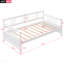 Lit de jour moderne en bois massif, multifonctionnel, taille simple, blanc-522989849