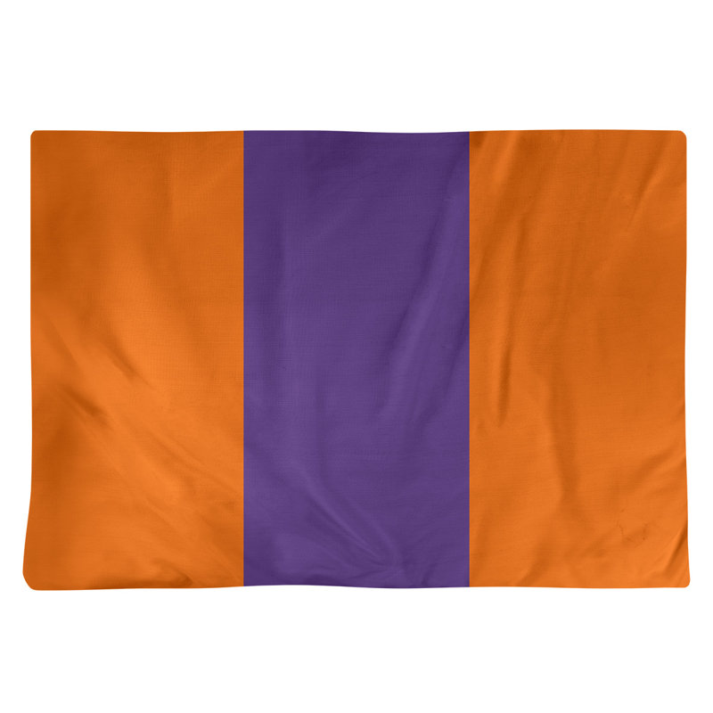 Récapitulatif de 18 po Clemson, Orange / milieu mauve, Sergé de coton