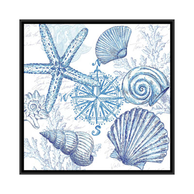 «Coastal Sketbook Shell Toss» par Tre Sorelle Studios - peinture sur toile tendue