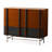 Retro Nut-Brown Solid Wood Accent Cabinet