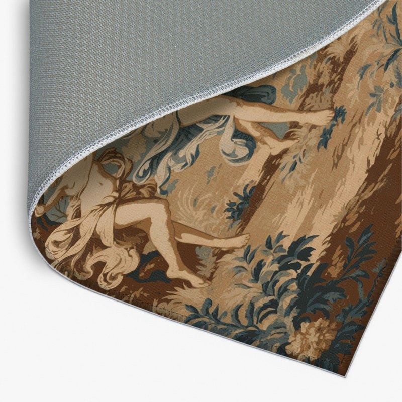 Tapis d'intérieur et d'extérieur brun français, Rectangulaire 8 pi x 10 pi