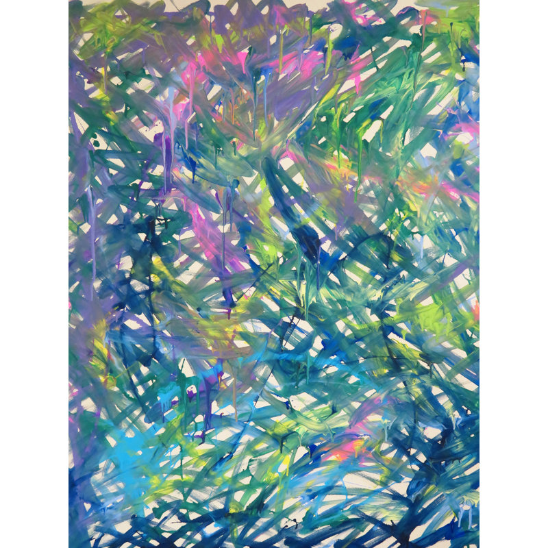 Birdsong par Drew Gaffney - impression, Papier avec cadre noir, 20" H x 16" W