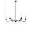 Luminaire suspendu en acier 6 lumières Azareth