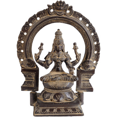 Déesse Lakshmi assise sur un lotus